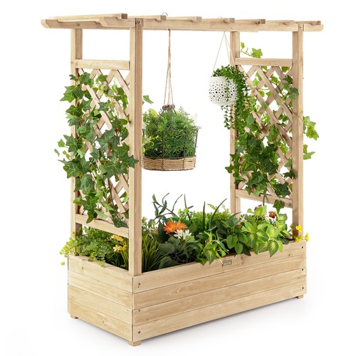 Raised garden bed - garden, wooden