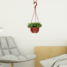 15 Sets Plastic Hanging Plant Pots with Hooks Garden Planters for Indoor Plants