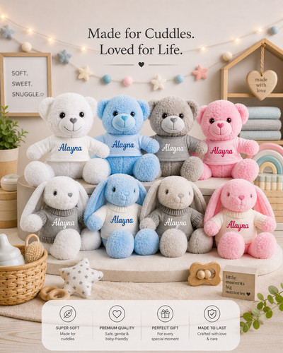 Personalised teddy bear - personalised,