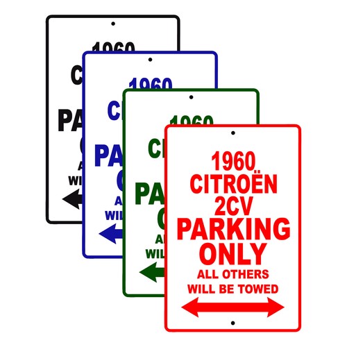 1960 citroën 2cv parking only - citroën,