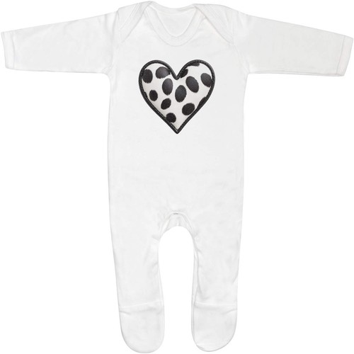 Cow print heart baby - print, heart'