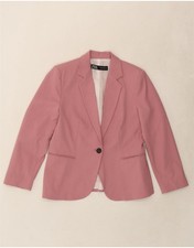 ZARA Womens 1 Button Blazer Jacket EU 40 Medium Pink Polyester RA10
