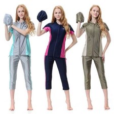 Women's Muslim Islamic Swimsuit Ladies Burkini Swimwear Swimming Costume Beach`