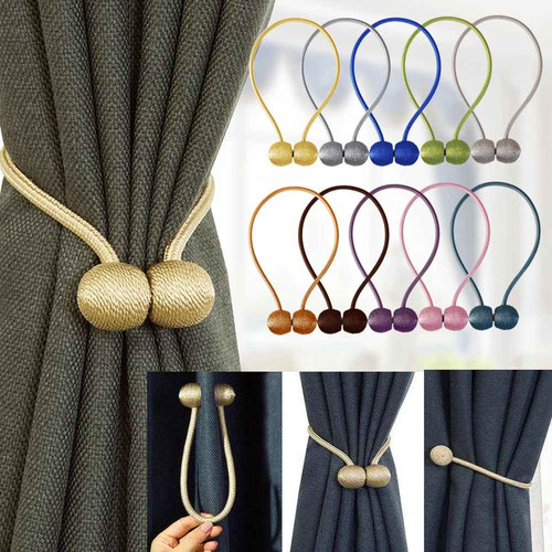 Magnetic pearl curtain tie - pearl,