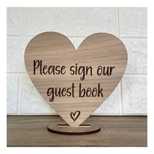 Wooden please sign our guest