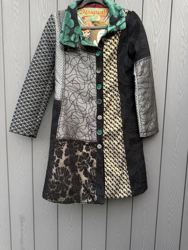 Desigual patchwork coat retro - desigual,