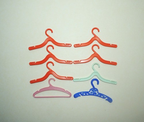 Vintage doll clothes - , hangers