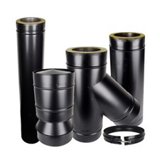 Twin Wall Black Chimney Flue