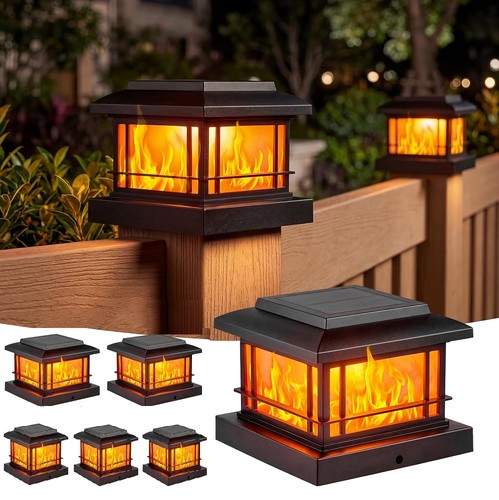 Led solar deck - post, lights