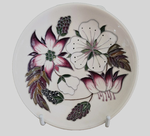 Moorcroft floral pin dish 12cm - moorcroft,