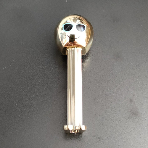 Gold tone pez dispenser - dispenser, metal