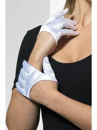 Adult white half - adult, gloves