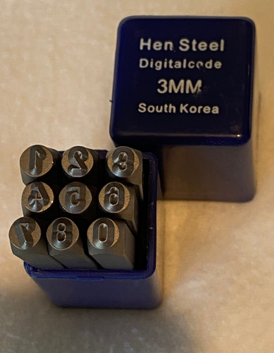 Hen steel number metal stamp - steel,