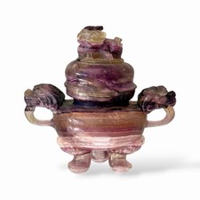 A Chinese Amethyst Tripod