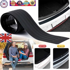 Car Rear Boot Bumper Sill Protector Plate Trim Strip Rubber Cover Guard Pad G UK