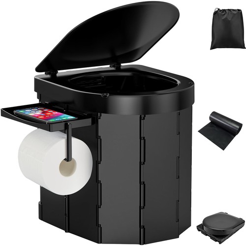 Portable camping toilet with - camping,