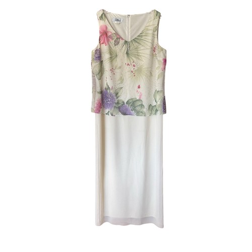 Y2k ivory floral formal - floral,