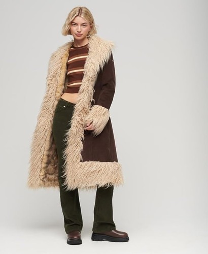Superdry long afghan coat - afghan,