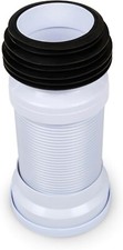FLEXIBLE WC PAN CONNECTOR FLEXI TOILET WASTE 4" 110MM (M)