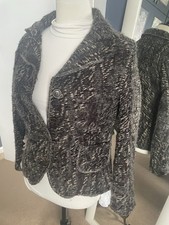 Avoca Anthology Wool Jacket 10 Black Brown 