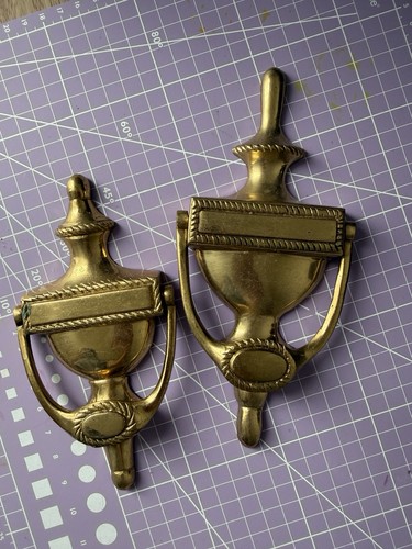 Two antique solid brass - two,
