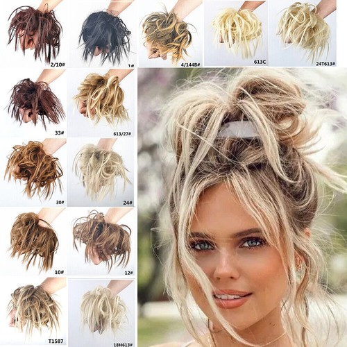 Messy bun hair - messy, scrunchie
