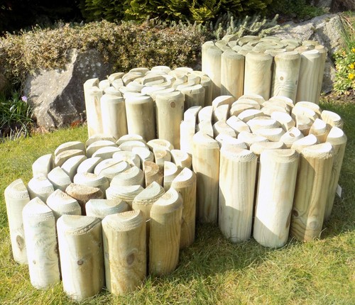 Log rolls garden wooden grass - garden,