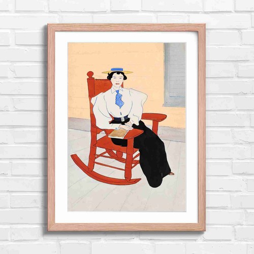 Women vintage rocking chair - women,