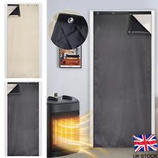 Waterproof Quilted Door Curtain Heavy Duty Self-Adhesive Thermal Insulated Drape