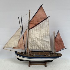 Vintage Wooden Model Boat