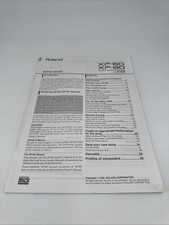 Vintage Roland XP-60 / XP-80 Quick Start, Owners Manual Fast Shipping