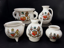 Goss/Crested China - MANCHESTER Crests x5 inc Bournemouth Urn, Worcester Jug.