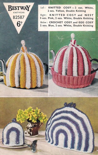 Vintage knitting pattern tea - -,