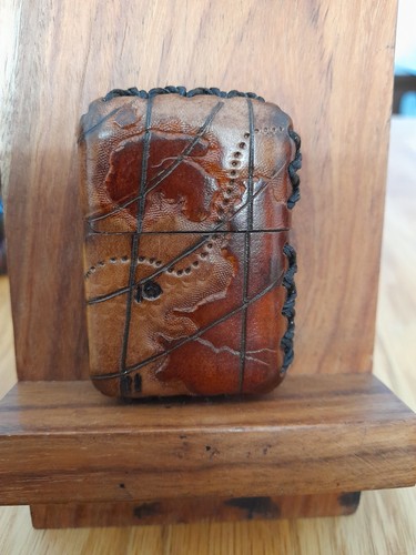 Zippo custom hand made - , leather