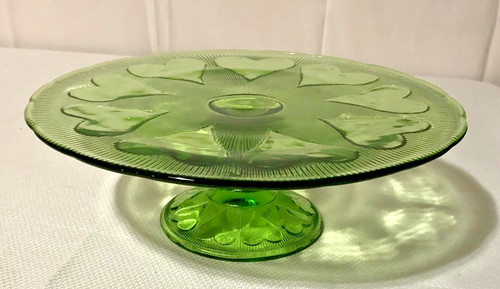 Vintage green depression glass - green,