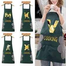 Floral Unisex Apron for Kitchen Cooking Baking BBQ Catering Chef Apron Pocket
