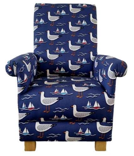 Clarke seagulls laridae fabric - seagulls,