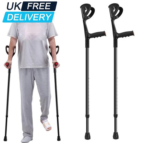 Pair adjustable elbow crutch - pair,