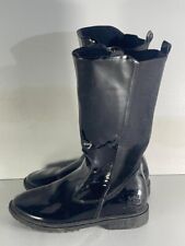 Lelli Kelly Kids Girls Shoes Size 13/32 Black Patent Leather Mid Calf Boots -B11