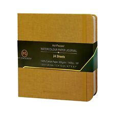 Watercolour Pad Hot Pressed 300gsm 100% Cotton Paper 24 Sheet-12 X 12 CM Journal