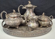 Victorian Silver Plate Tea Set