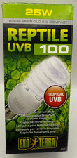 Exo Terra Reptile UVB100 Compact Tropical UVB Lamp - 25W - NEW
