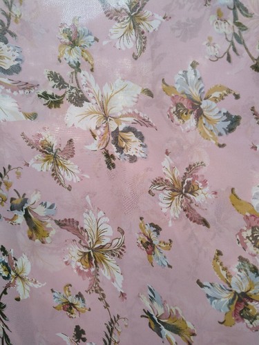 Floral scarf silk - scarf, pink