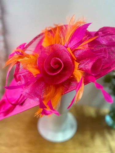 Large flower feather hatinator - large,