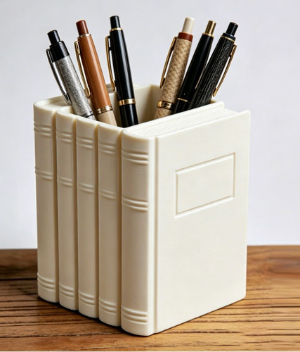 White book style - white, pen