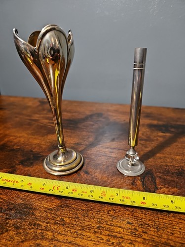 Silver plated tone bud vase - tone,