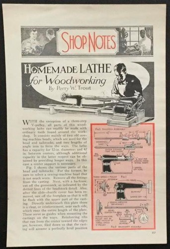 Wood lathe 1932 - lathe, howto