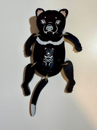 Tasmanian devil brooch - brooch,