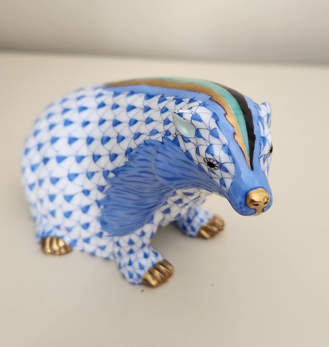 Herend hungary blue fishnet - herend,