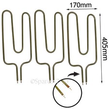 3 x 850W Night Time Storage Heater Elements For UNIDARE Short Small Pin